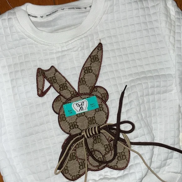 Tommy Hilfiger hone baby bb Burberry bunny outfit 2piece set bundle lot 12 18 mo - Picture 5 of 7